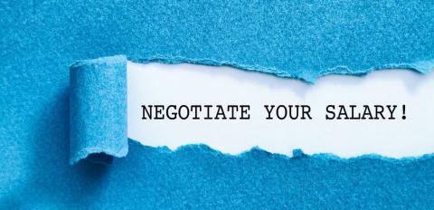 Schriftzug Negotiate your salary